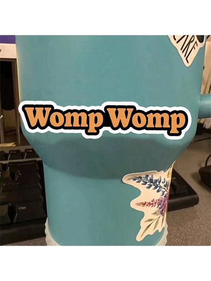 1pc 3-Inch Removable Outdoor Waterproof Vinyl Creative Gift Internet Culture Satire Sticker, Includes "Womp Womp" Sticker, "Internet Slang Sticker", "Internet Meme Sticker", "Funny Disappointment Stic