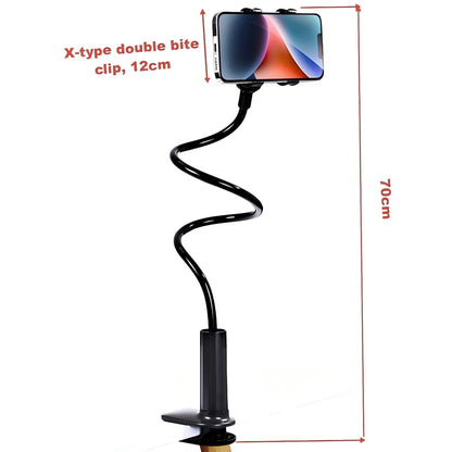 1pc ABS Gooseneck Phone Holder, Suitable For Bed, Bedside, Desk, Headboard, Table, Sofa, Recliner, Compatible With IPad Mini Pro Air, Kindle, Switch, Galaxy Tabs, Great Gift For Friends, Valentine's D