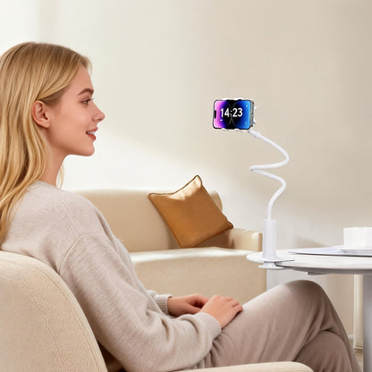 1pc ABS Gooseneck Phone Holder, Suitable For Bed, Bedside, Desk, Headboard, Table, Sofa, Recliner, Compatible With IPad Mini Pro Air, Kindle, Switch, Galaxy Tabs, Great Gift For Friends, Valentine's D