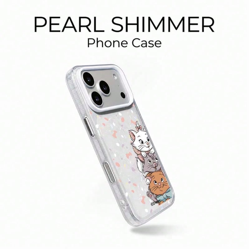 1pc Acrylic Shell Texture Phone Case Disney Cats Adventure Marie Cat, Animal Series, Cute, Sweet, Soft Anime Cartoon Unisex Protective Shell Compatible With IPhone 17/17 Pro/17 Pro Max/17/16/15/14/13