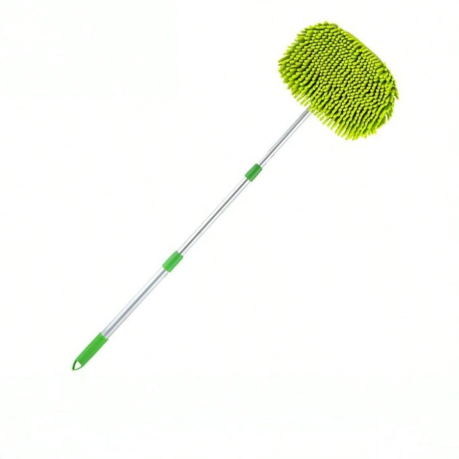 1pc Adjustable Long Handle Car Cleaning Brush, Chenille Microfiber Car Wash Tool- Heavy Duty Multi-Purpose Car Wash Mop, Suitable For Trucks, SUVs, RVs, Home And Vehicle Detailed Cleaning, Soft Brist