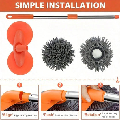1pc Adjustable Long Handle Car Cleaning Brush, Chenille Microfiber Car Wash Tool- Heavy Duty Multi-Purpose Car Wash Mop, Suitable For Trucks, SUVs, RVs, Home And Vehicle Detailed Cleaning, Soft Brist