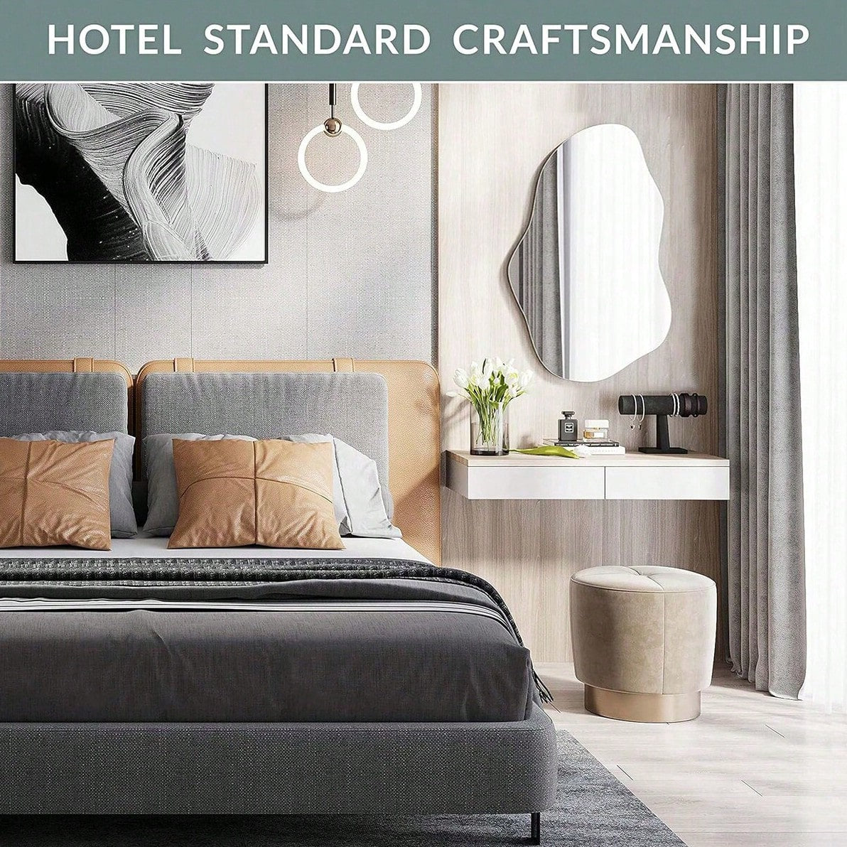 1pc Asymmetrical Mirror Wall Sticker, 2mm Thick Acrylic Material, Suitable For Bedroom, Living Room, Bathroom And Kitchen
