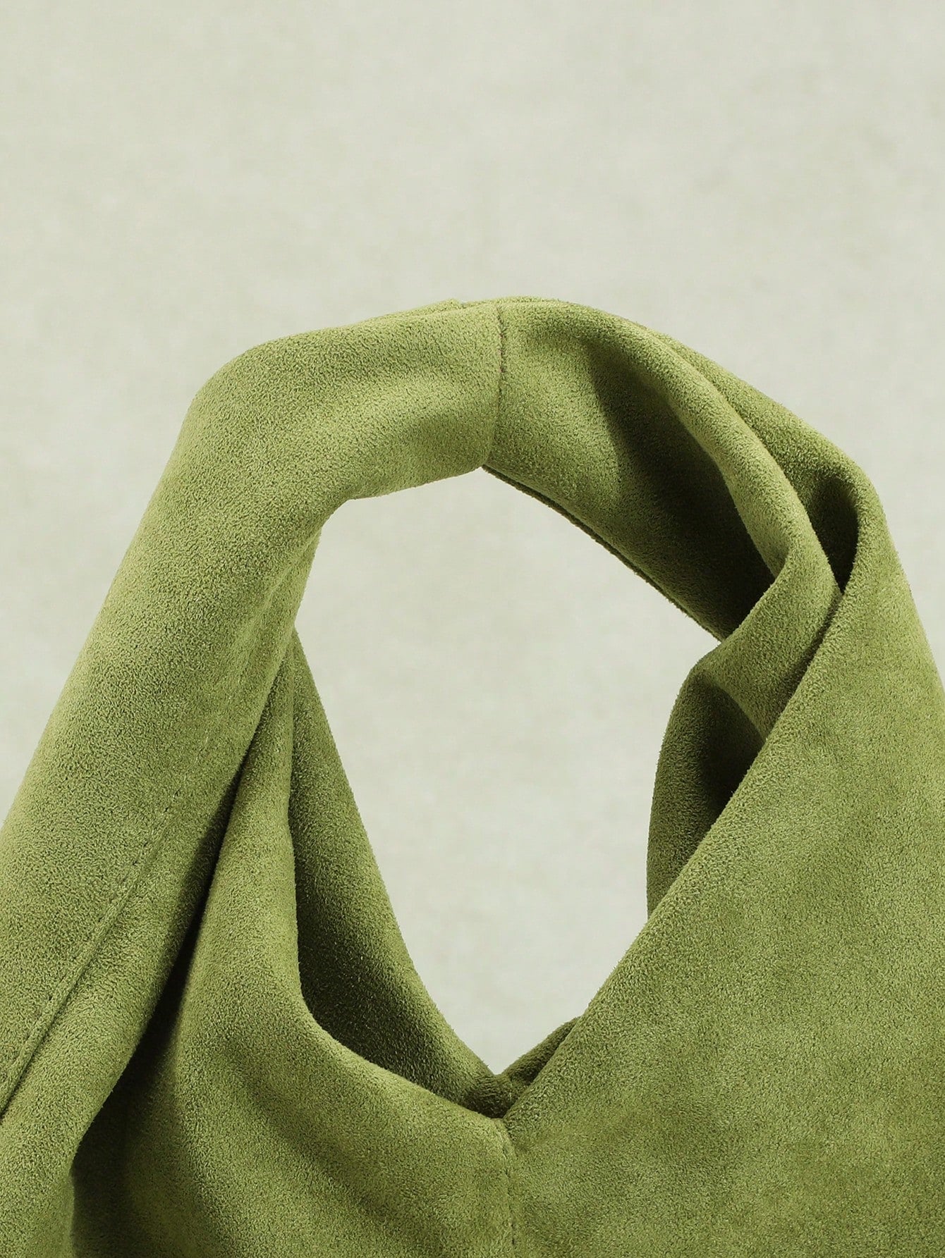 1pc Autumn/Winter New Green Retro Velvet-Feel PU Leather Handbag, Sculptured Style, Minimalist Design, Suitable For Commuting And Pairing With Coats