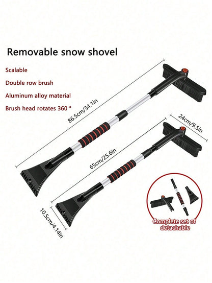 1pc Car Snow Shovel, Detachable Multi-Function Snow Brush, Ice Scraper, Winter Snow Removal Tool