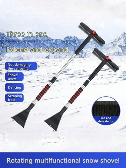 1pc Car Snow Shovel, Detachable Multi-Function Snow Brush, Ice Scraper, Winter Snow Removal Tool
