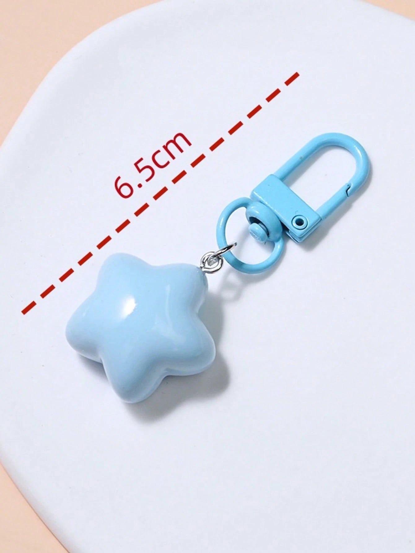 1pc Cartoon Star Shaped Fashionable Keychain Bag Pendant Bag Present Valentines Car Accessories Women Key Chain Charms Cute Keychain School Supplies Teacher Gifts Back To School Teacher Accessories Sc