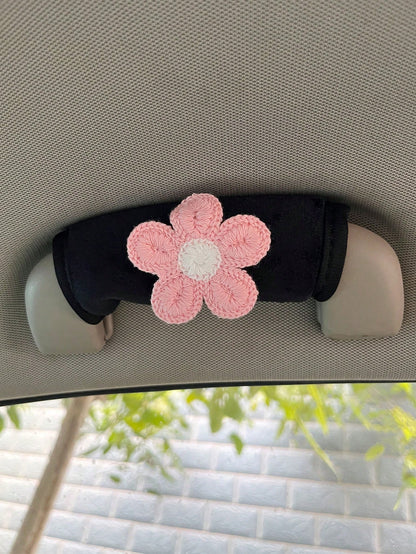 1pc Creative Cute Car Door Handle Cover, Universal Car Interior Decor Flower & Bowknot Car Door Handle Sleeve