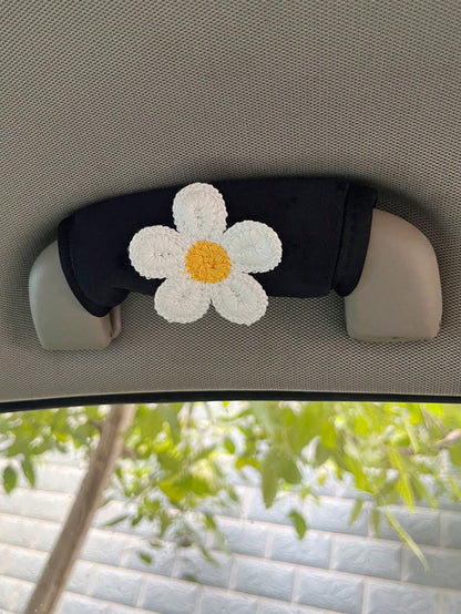 1pc Creative Cute Car Door Handle Cover, Universal Car Interior Decor Flower & Bowknot Car Door Handle Sleeve