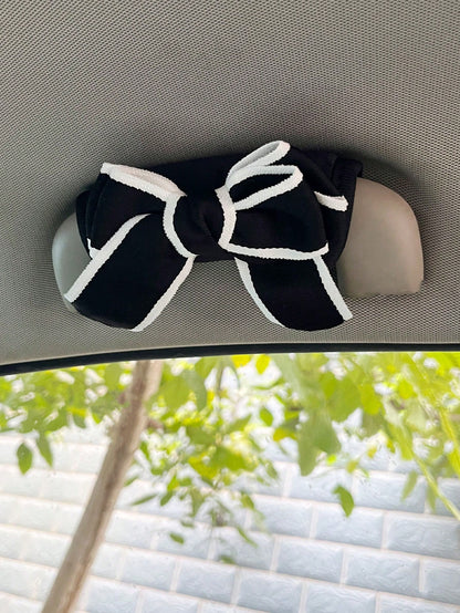 1pc Creative Cute Car Door Handle Cover, Universal Car Interior Decor Flower & Bowknot Car Door Handle Sleeve