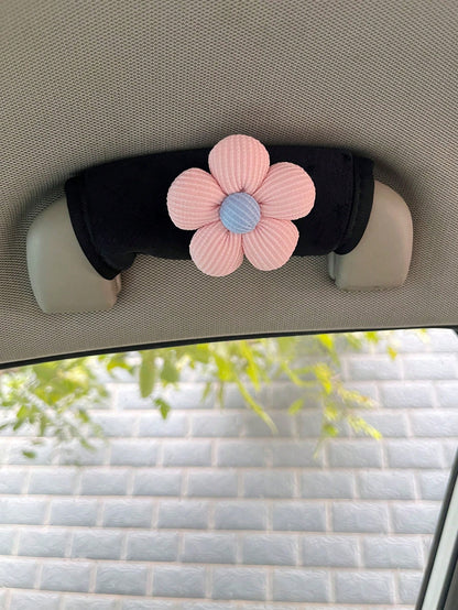 1pc Creative Cute Car Door Handle Cover, Universal Car Interior Decor Flower & Bowknot Car Door Handle Sleeve