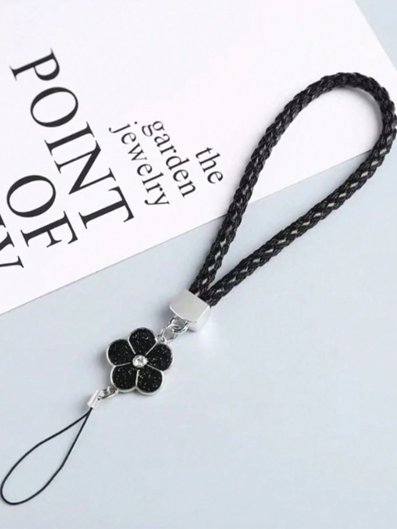 1pc Creative Woven Flower Design Short Phone Lanyard, Anti-Loss And Anti-Drop