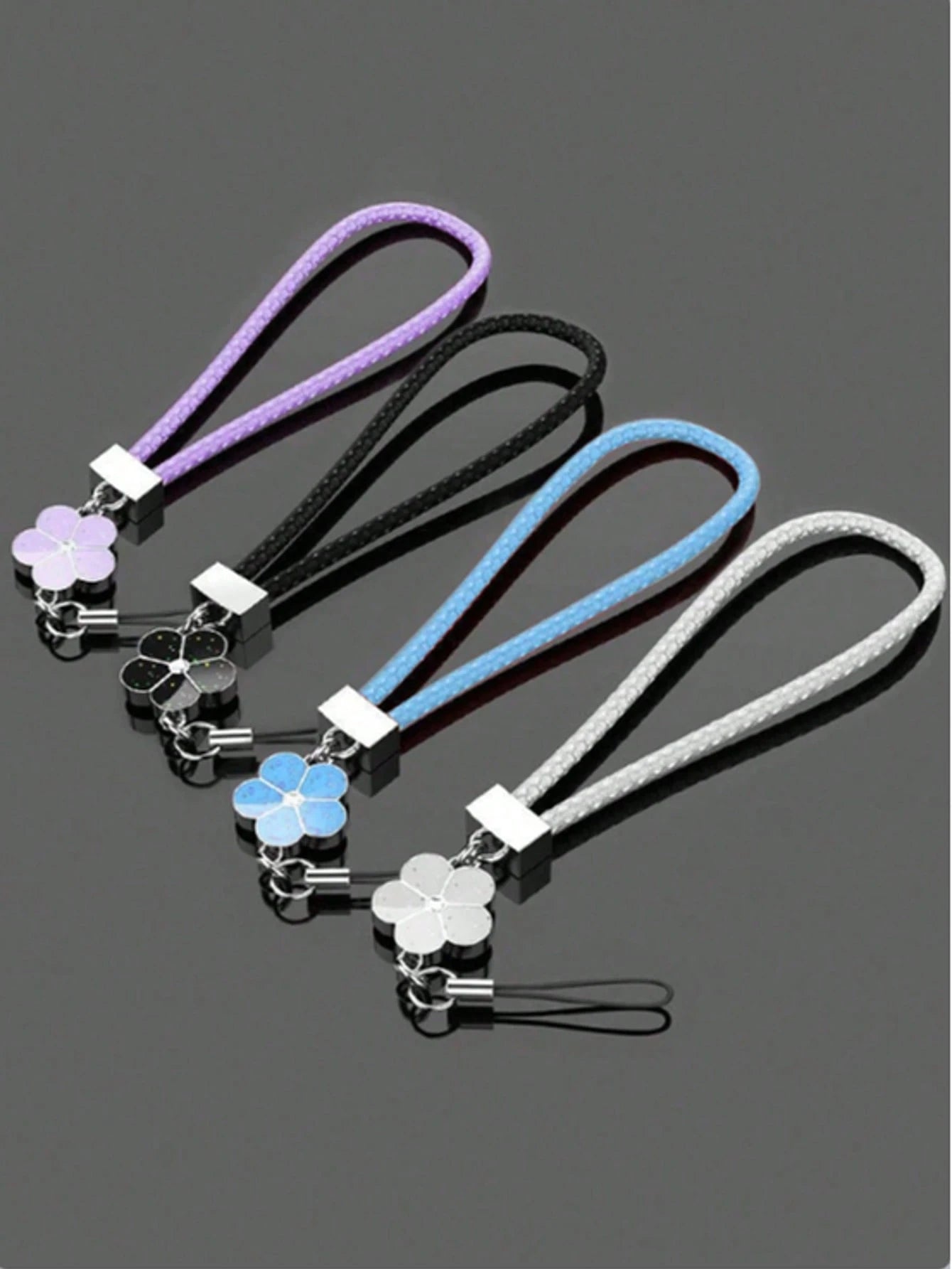 1pc Creative Woven Flower Design Short Phone Lanyard, Anti-Loss And Anti-Drop