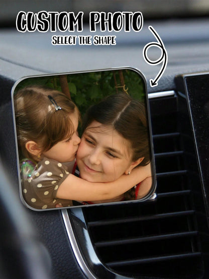 1pc Customizable Photo Car Air Outlet Clips, Car Air Conditioning Air Outlet Clips, Air Outlet Slot Clips. Stylish, High-Quality, Fashionable And Exquisite Decoration. Customized, Personalized And Uni