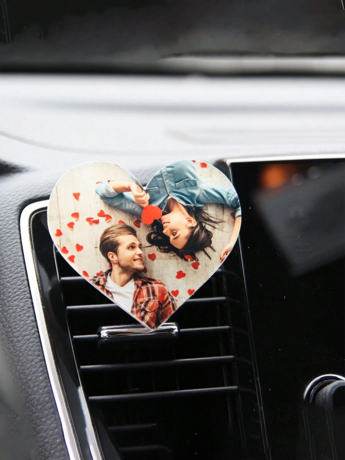 1pc Customizable Photo Car Air Outlet Clips, Car Air Conditioning Air Outlet Clips, Air Outlet Slot Clips. Stylish, High-Quality, Fashionable And Exquisite Decoration. Customized, Personalized And Uni