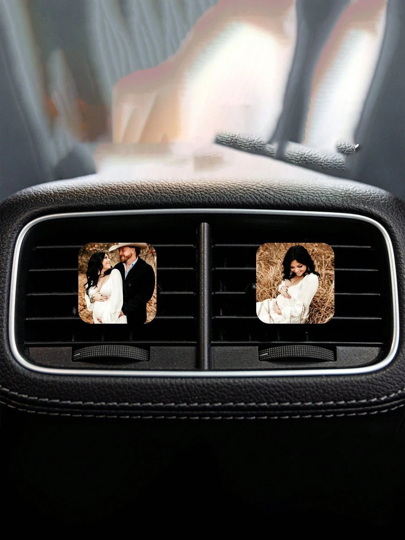 1pc Customizable Photo Car Air Outlet Clips, Car Air Conditioning Air Outlet Clips, Air Outlet Slot Clips. Stylish, High-Quality, Fashionable And Exquisite Decoration. Customized, Personalized And Uni