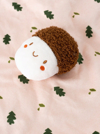 1pc Cute Acorn Series Plush Doll, Easy-To-Grip Baby Rattle Soothing Doll, Soft Texture, Newborn Gift For Baby Boys And Girls