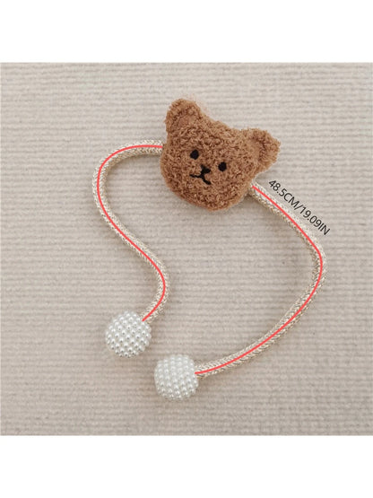 1pc Cute Bear Head Curtain Tieback For Cozy Baby Room, Magnetic Window Tiebacks Baby Shower Family Decorations Gifts