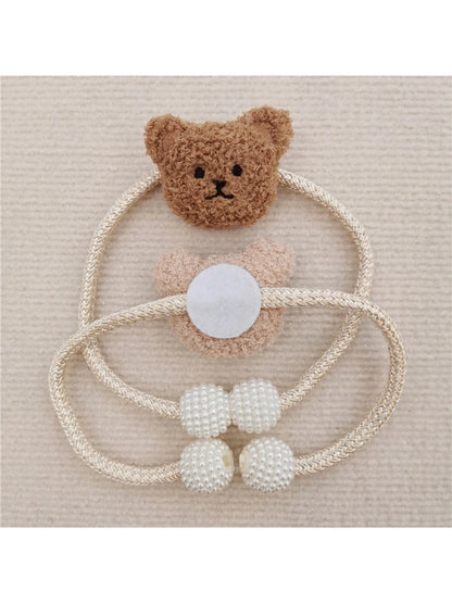 1pc Cute Bear Head Curtain Tieback For Cozy Baby Room, Magnetic Window Tiebacks Baby Shower Family Decorations Gifts
