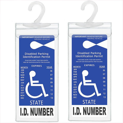 1pc Disability Slogan Hook Bag, PVC Transparent Disability Card Parking Slogan Storage Bag (Card Not Included)