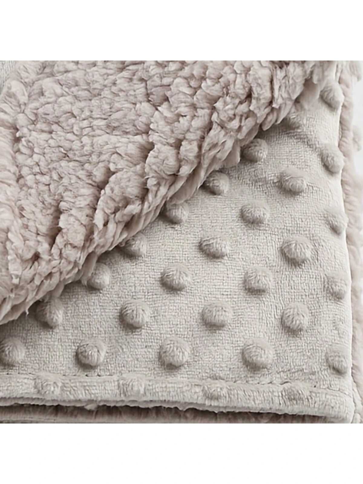 1pc Double-Layer Baby Blanket, Dotted Plush Tactile Blanket, Stroller Blanket, All Season