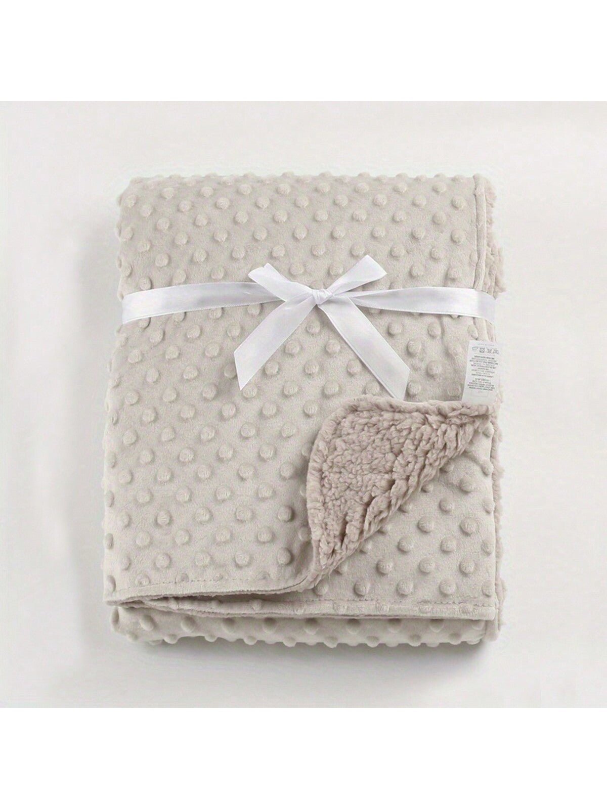 1pc Double-Layer Baby Blanket, Dotted Plush Tactile Blanket, Stroller Blanket, All Season