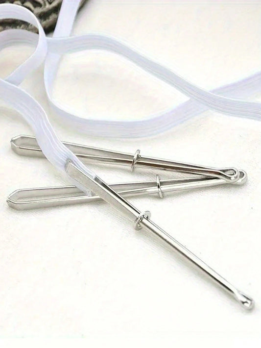 1pc Elastic Band Threader Clip For Sewing DIY, Belt Guide Needle Tool For Trousers