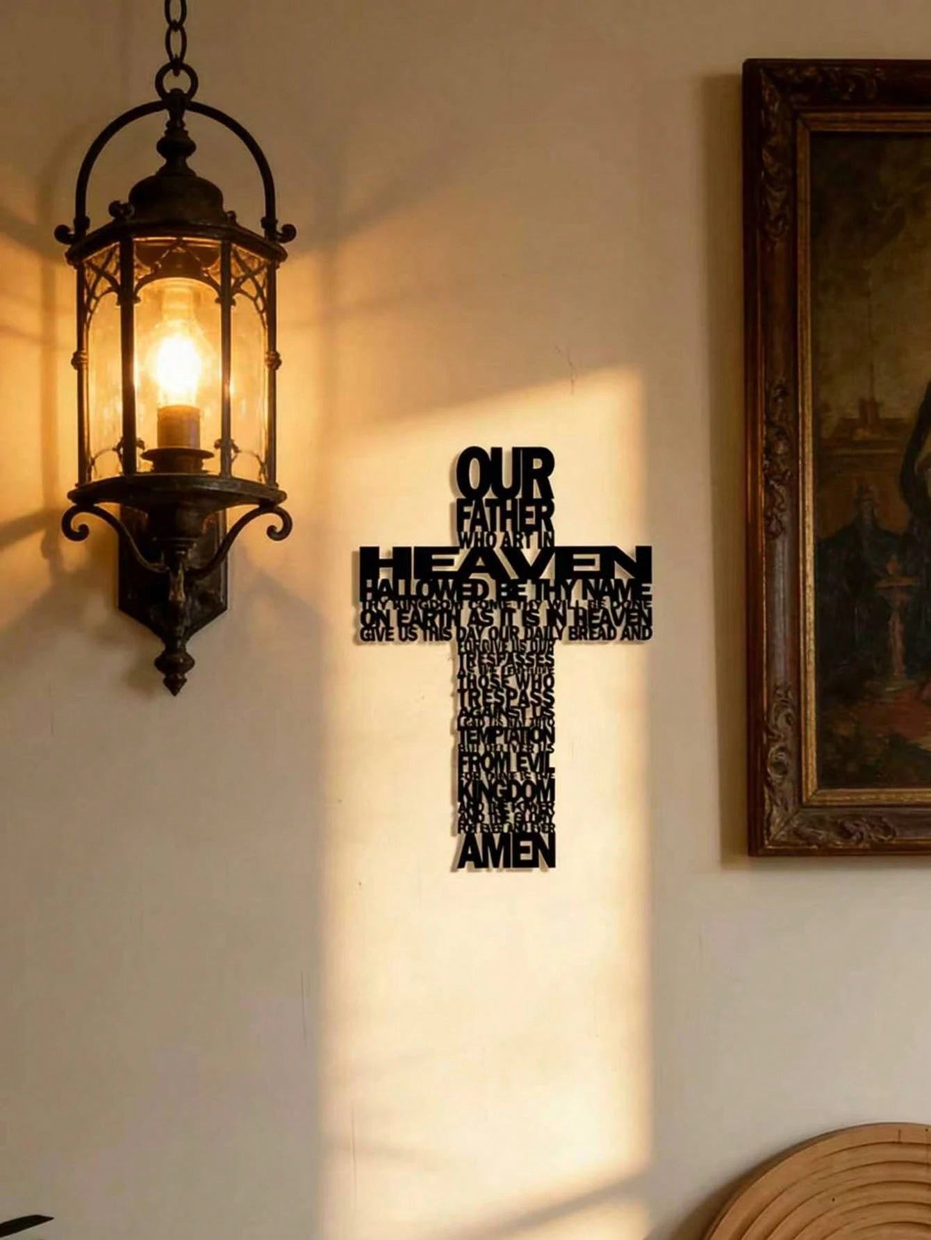 1pc Elegant Metal Cross Wall Decor, Minimalist Design - Perfect Housewarming Gift For Music Lovers And Antique Collectors, Ideal For Home, Room, Bedroom, Wall Decoration