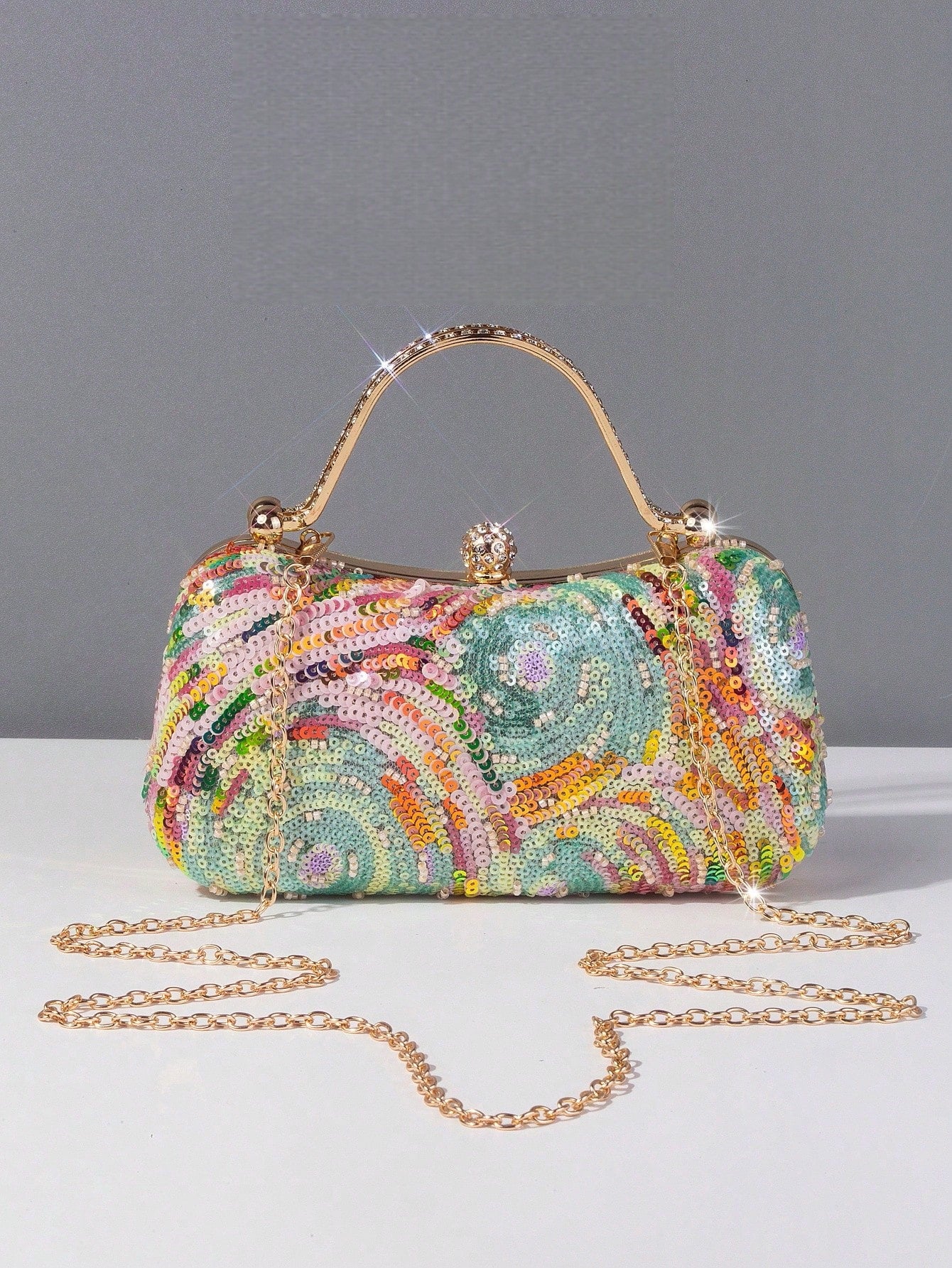 1pc Fashionable Single-Sided Evening Dress Handbag, Charming And Elegant, Discreetly Luxurious Sequin Handbag For Women, Suitable For Parties, Business And Unexpected Occasions, Suitable For Ladies, G