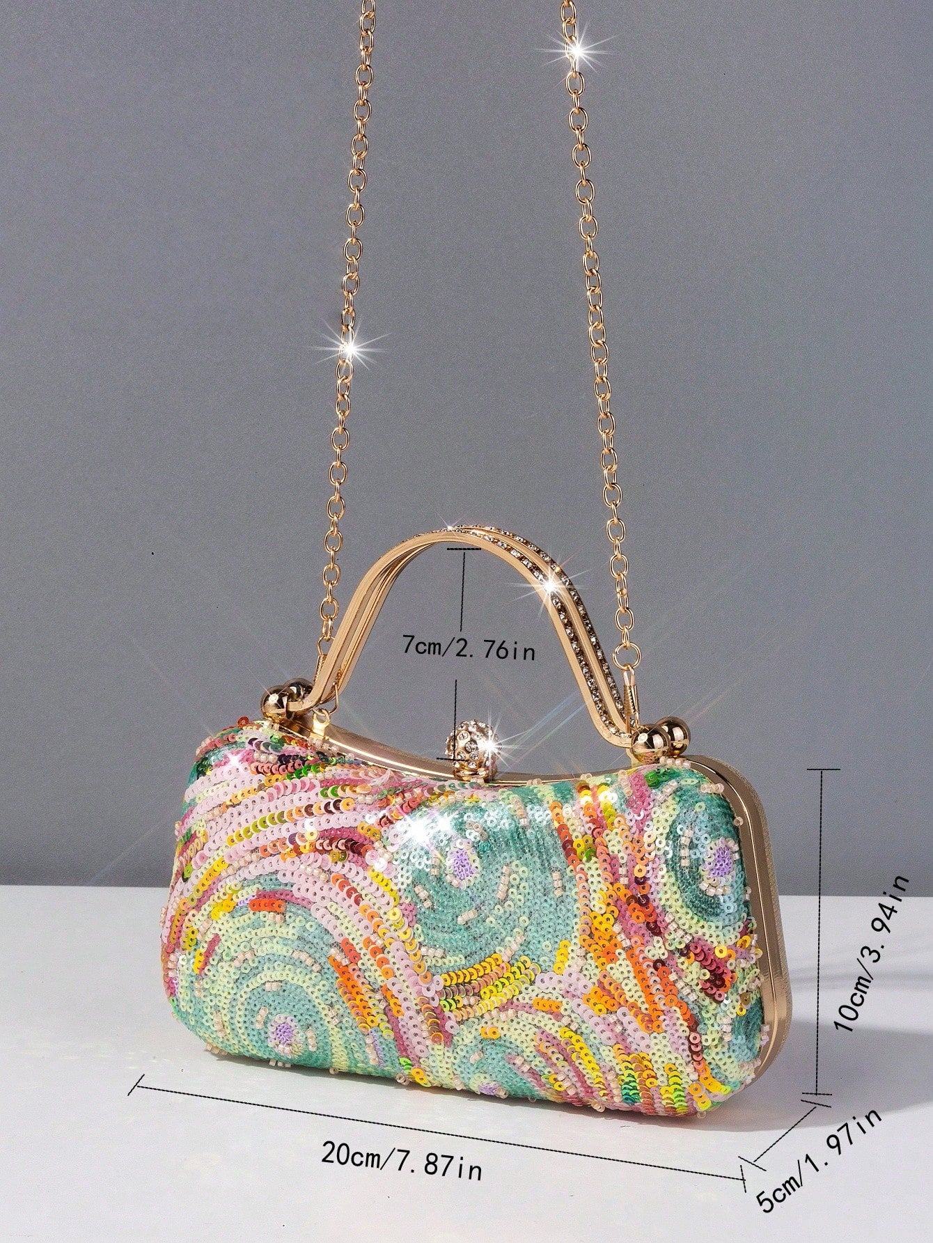 1pc Fashionable Single-Sided Evening Dress Handbag, Charming And Elegant, Discreetly Luxurious Sequin Handbag For Women, Suitable For Parties, Business And Unexpected Occasions, Suitable For Ladies, G