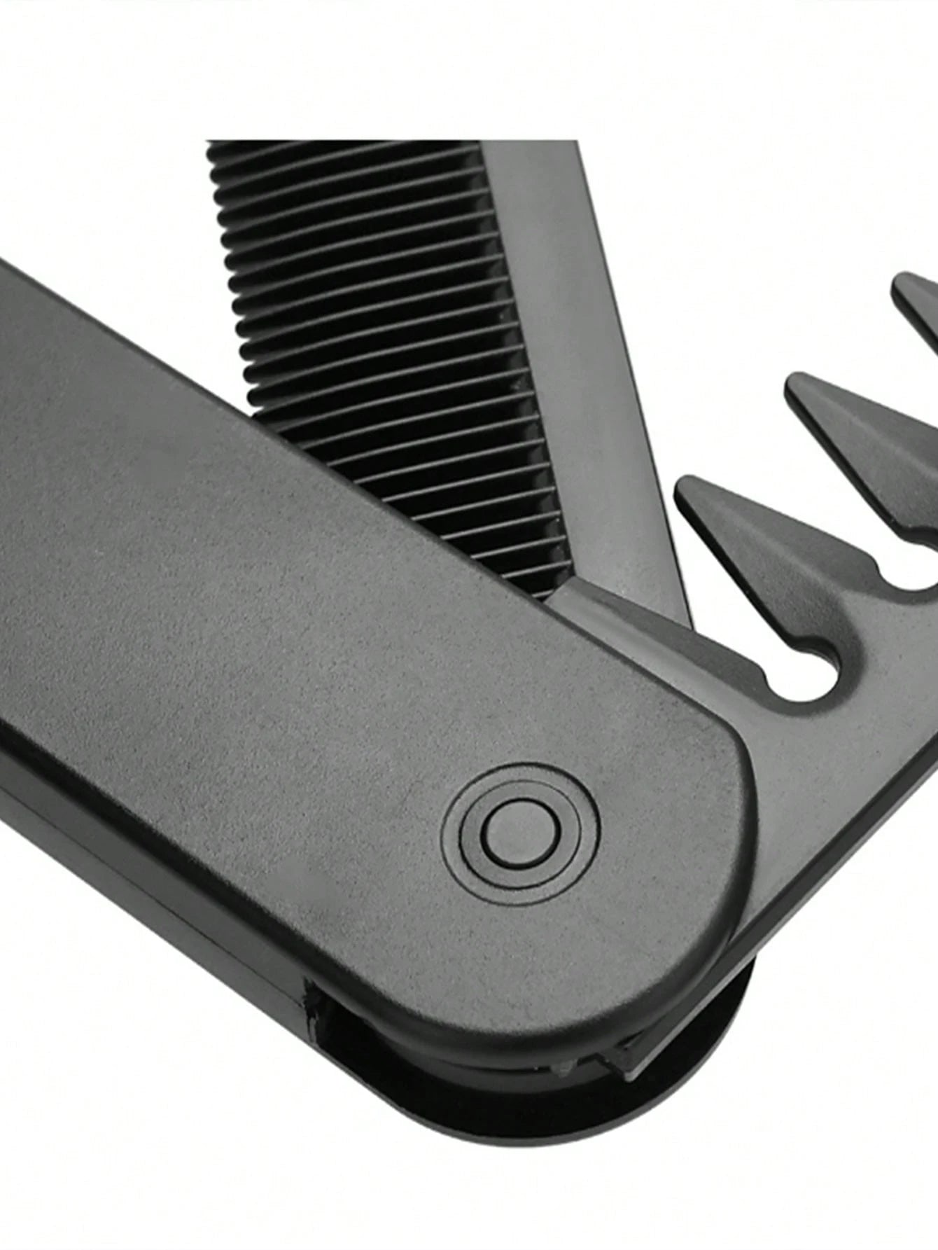 1pc Foldable Comb/Beard Brush- Dual Teeth Design, Suitable For Styling And Decoration, Portable Design, Fits Various Hairstyles. Men's Hair Comb, Barber Supplies, Men's Accessories, Men's Headwear