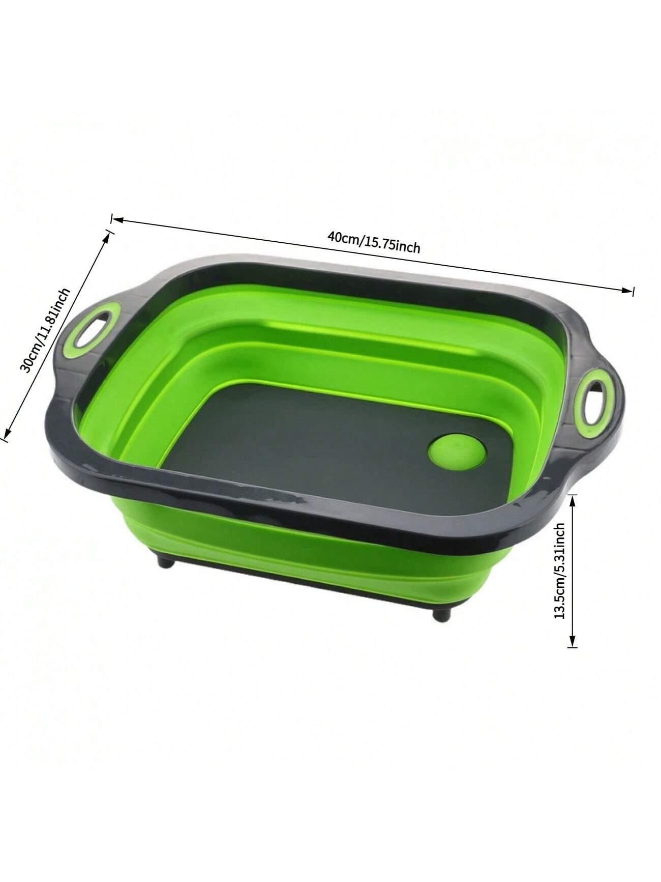 1pc Foldable Cutting Board Set- Collapsible Dishwasher-Safe Prep Bowl, Built-In Fruit/Vegetable Strainer & Non-Slip Base- 8.5QT Kitchen Sink Organizer With Knife- Space-Saving For RVs, Apartments