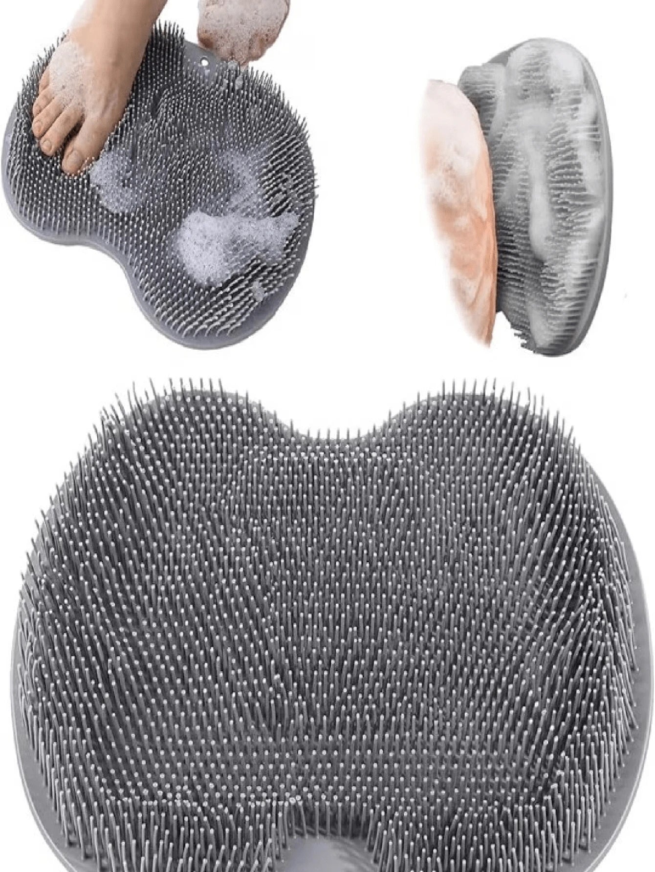 1pc Foot Scrubbing Pad, Bathroom Foot Massage Exfoliator, Back Scrubbing Pad With Suction Cups, Suitable For Bathroom, Toilet, Shower, Dorm, Back To School Supplies, Bathroom Decor Accessories, Cleani