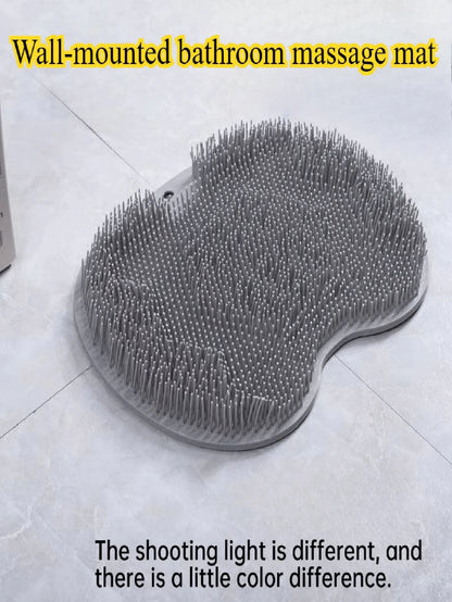 1pc Foot Scrubbing Pad, Bathroom Foot Massage Exfoliator, Back Scrubbing Pad With Suction Cups, Suitable For Bathroom, Toilet, Shower, Dorm, Back To School Supplies, Bathroom Decor Accessories, Cleani
