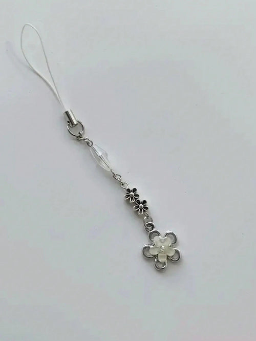1pc Girly Fresh Style Crystal Flower Cellphone Lanyard Phone Charm For Summer Gifts For Mother, Family, Friends, Birthday, Holiday Phone Chain