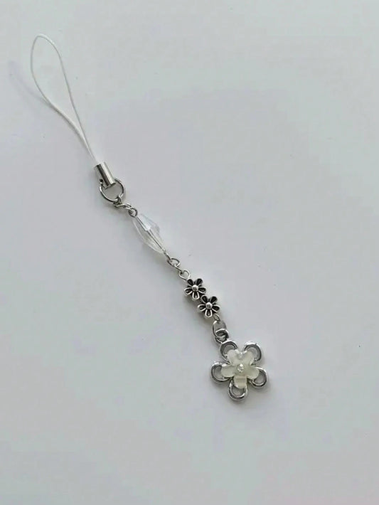 1pc Girly Fresh Style Crystal Flower Cellphone Lanyard Phone Charm For Summer Gifts For Mother, Family, Friends, Birthday, Holiday Phone Chain