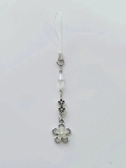 1pc Girly Fresh Style Crystal Flower Cellphone Lanyard Phone Charm For Summer Gifts For Mother, Family, Friends, Birthday, Holiday Phone Chain