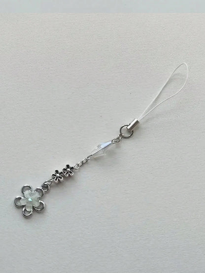 1pc Girly Fresh Style Crystal Flower Cellphone Lanyard Phone Charm For Summer Gifts For Mother, Family, Friends, Birthday, Holiday Phone Chain