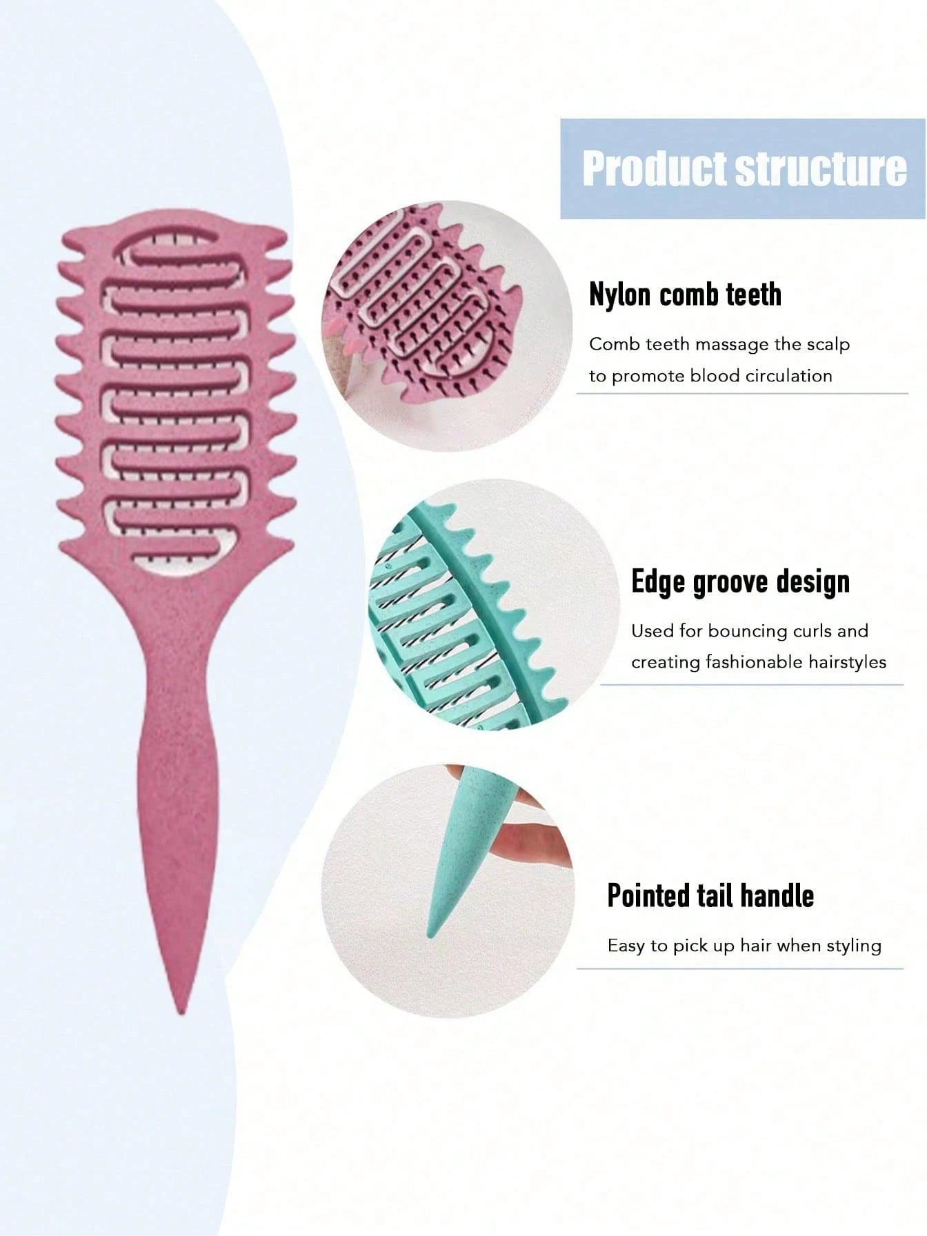 1pc Hair Styling Comb- Create Voluminous Wavy Hairstyles Without Electricity, Perfect Gift For Friends