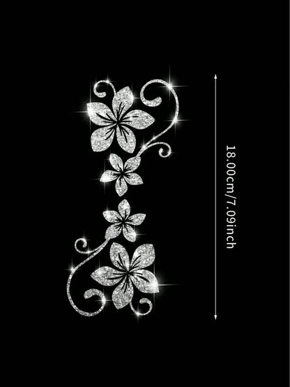 1pc Heart-Shaped Butterfly Car Sticker, Shiny Butterfly Heart-Shaped Window Glass Decoration Sticker, Rear And Body Decoration Sticker, Cartoon Sticker Suitable For Laptop, Motorcycle Sticker