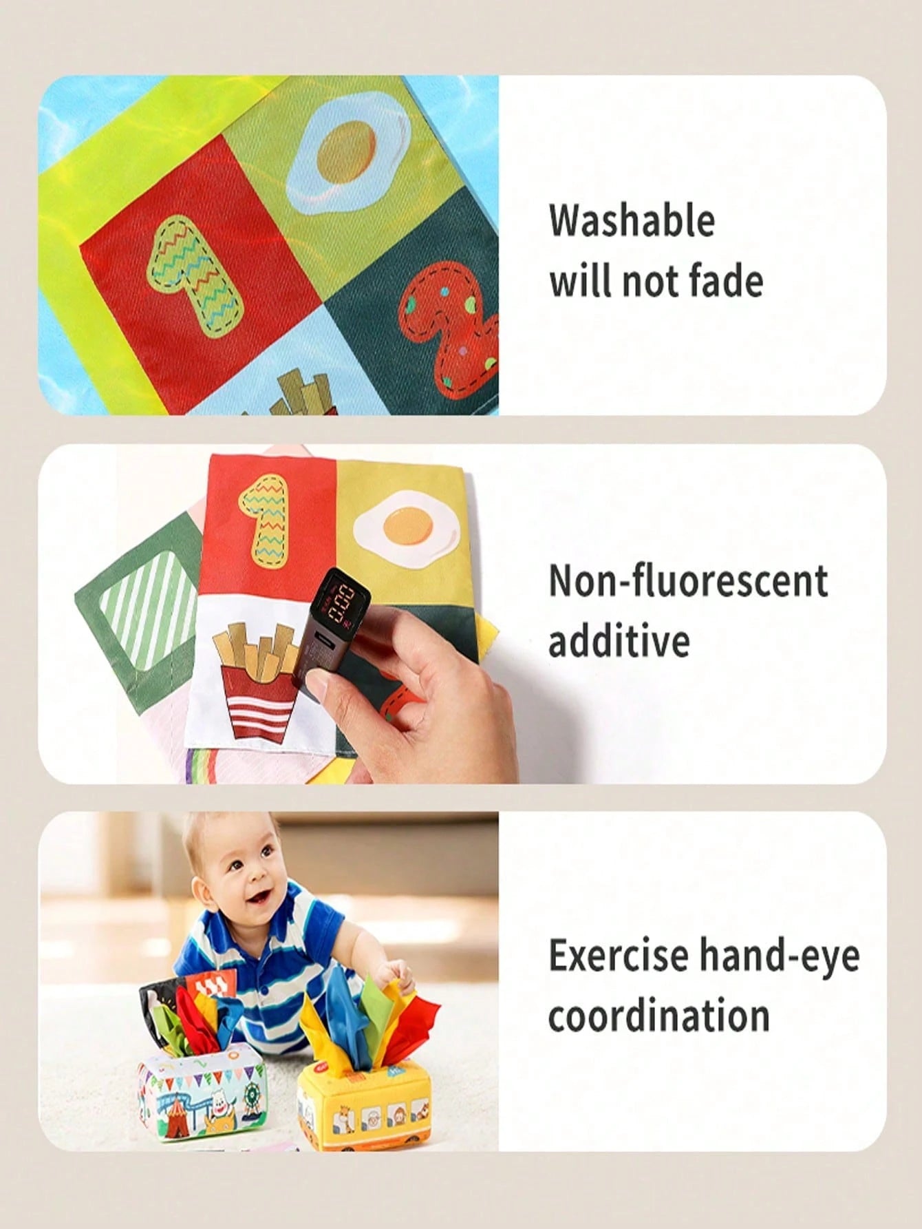 1PC Kids Tissue Pulling Toy With Rustling Sound Early Learning Toy For Color And Hand Training Great For Indoor Games And Parent-Child Time