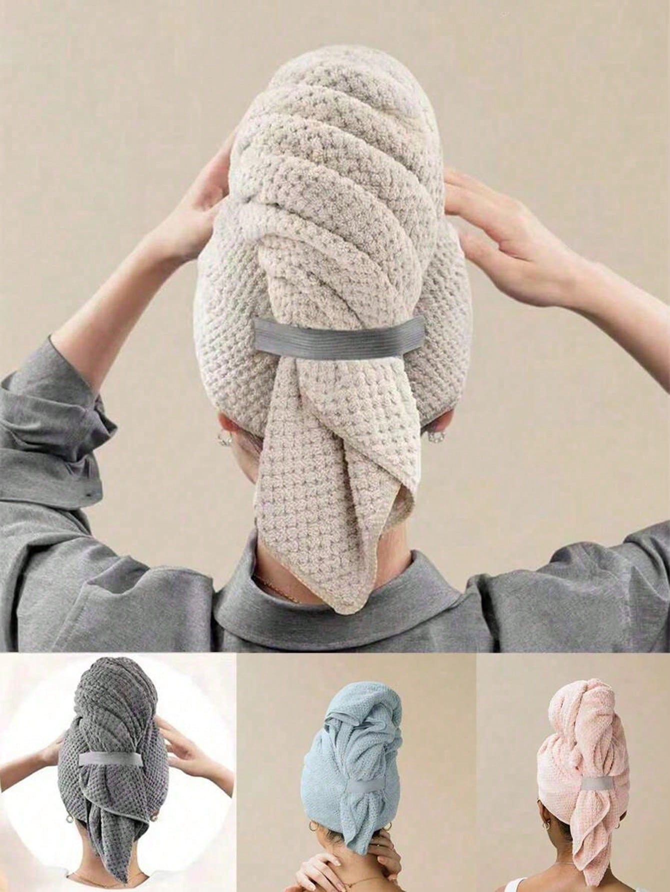 1pc Large Absorbent Towel, Super Soft Microfiber Hair Wrap Towel, Super Absorbent Hair Drying Cap, Suitable For Women Hair Care And Wet Hair Turban