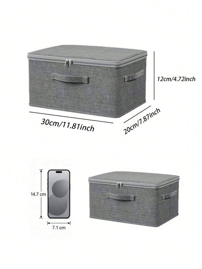 1pc Large Capacity Foldable Car Trunk Organizer With Lid And Handles- Waterproof Storage Box, Suitable For SUV And Sedan- Multifunctional Foldable Cargo Box For Clothes, Bedding, Groceries And Close