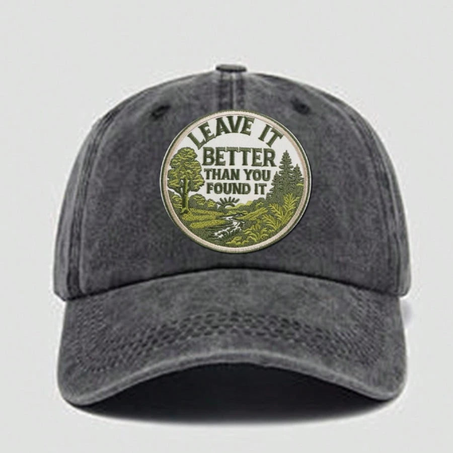 1pc "Leave It Better" Embroidered Patch- Outdoor Camping/Hiking Personalized Fabric Sticker, American Style Forest & Stream DIY Decor