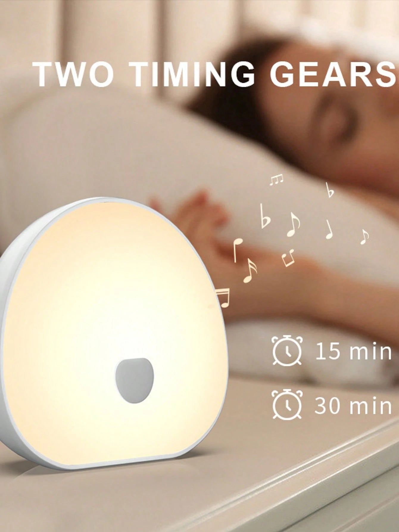 1pc LED White Noise Night Light, RGB Sleep Night Light WithNatural Sound, Color Change, Sleep Timer And USBRechargeable Function, Soothing White Noise Generator ToImprove Sleep And Relaxation