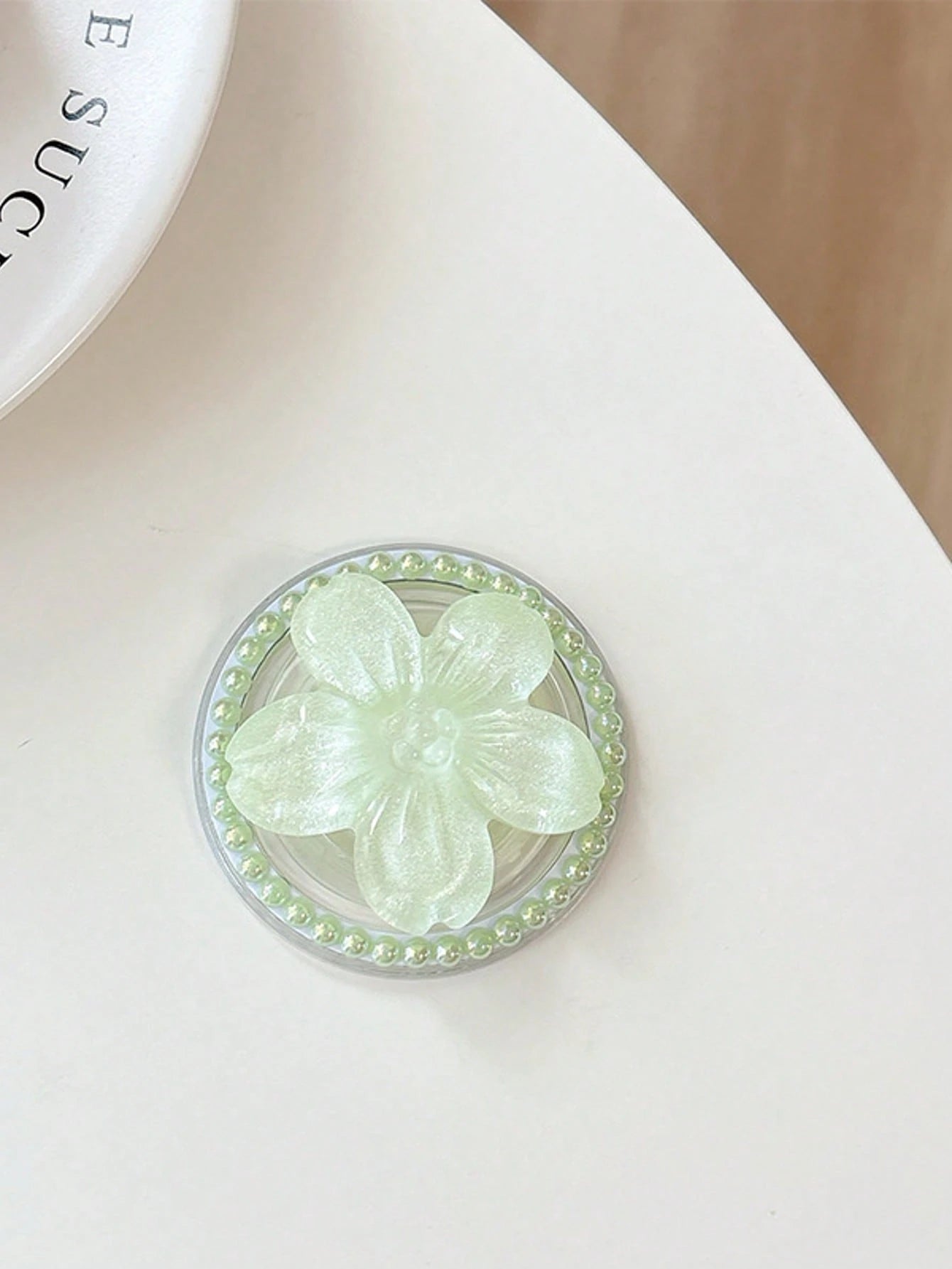 1pc Magnetic 3D Floral Transparent Phone Holder, Adhesive, Adjustable Stand, Air Cushion Stand, Magsafe Expandable Ring Grip Compatible With IPhone, Android Phone, Gift For Birthday, Family, Friends P