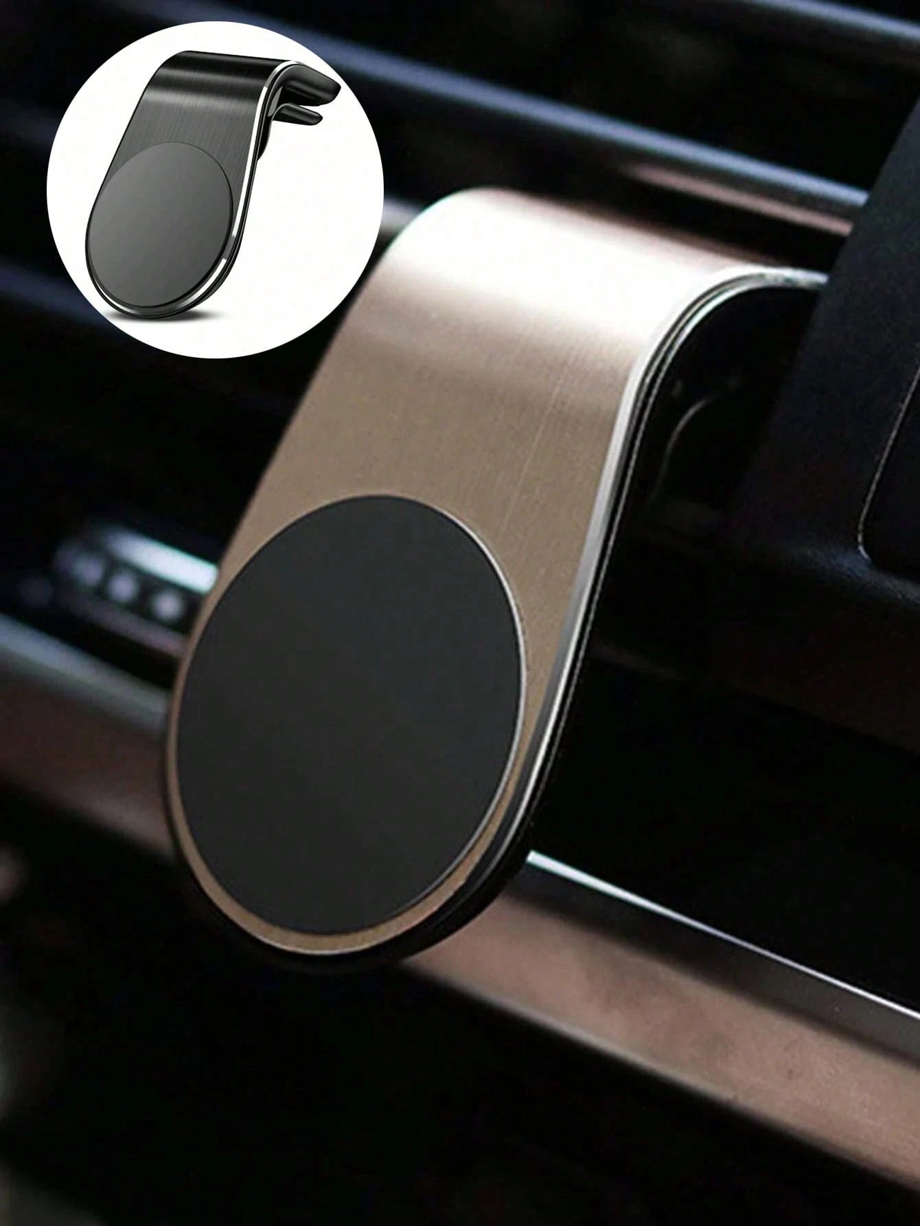 1pc Magnetic L-Shaped Car Vent Phone Holder, Horizontal & Vertical Universal Compatible With IPhone, Android Phone, Gift For Birthday, Family, Friends Car Accessories, Car Phone Holder