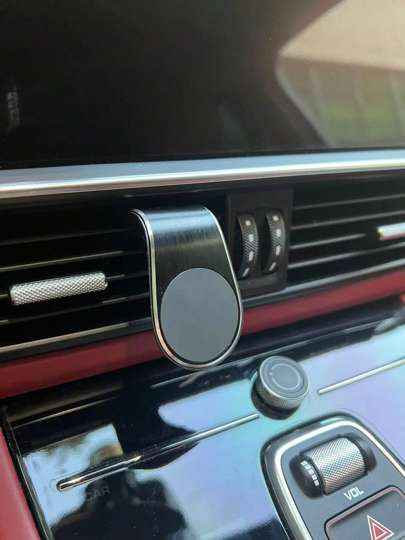 1pc Magnetic L-Shaped Car Vent Phone Holder, Horizontal & Vertical Universal Compatible With IPhone, Android Phone, Gift For Birthday, Family, Friends Car Accessories, Car Phone Holder