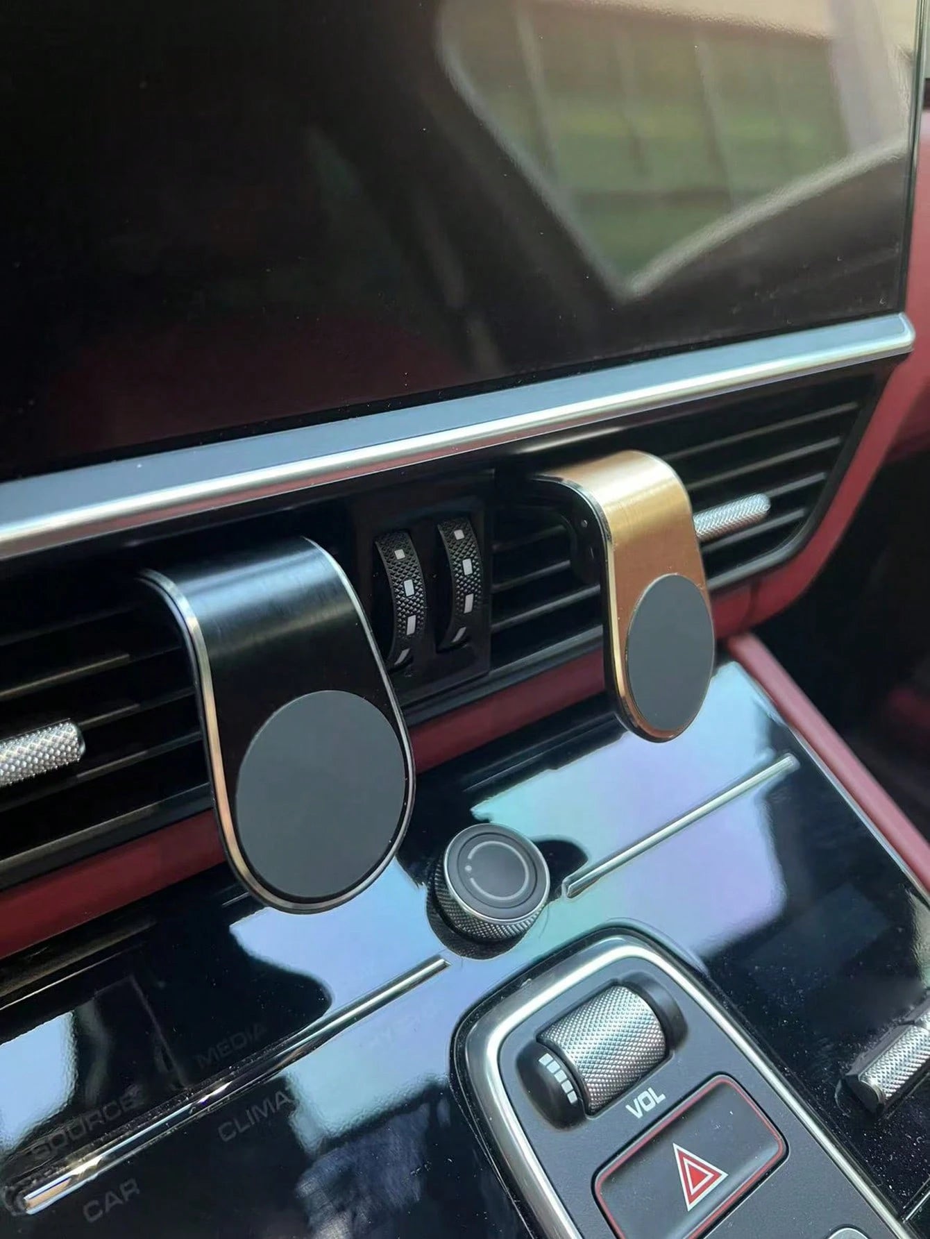 1pc Magnetic L-Shaped Car Vent Phone Holder, Horizontal & Vertical Universal Compatible With IPhone, Android Phone, Gift For Birthday, Family, Friends Car Accessories, Car Phone Holder
