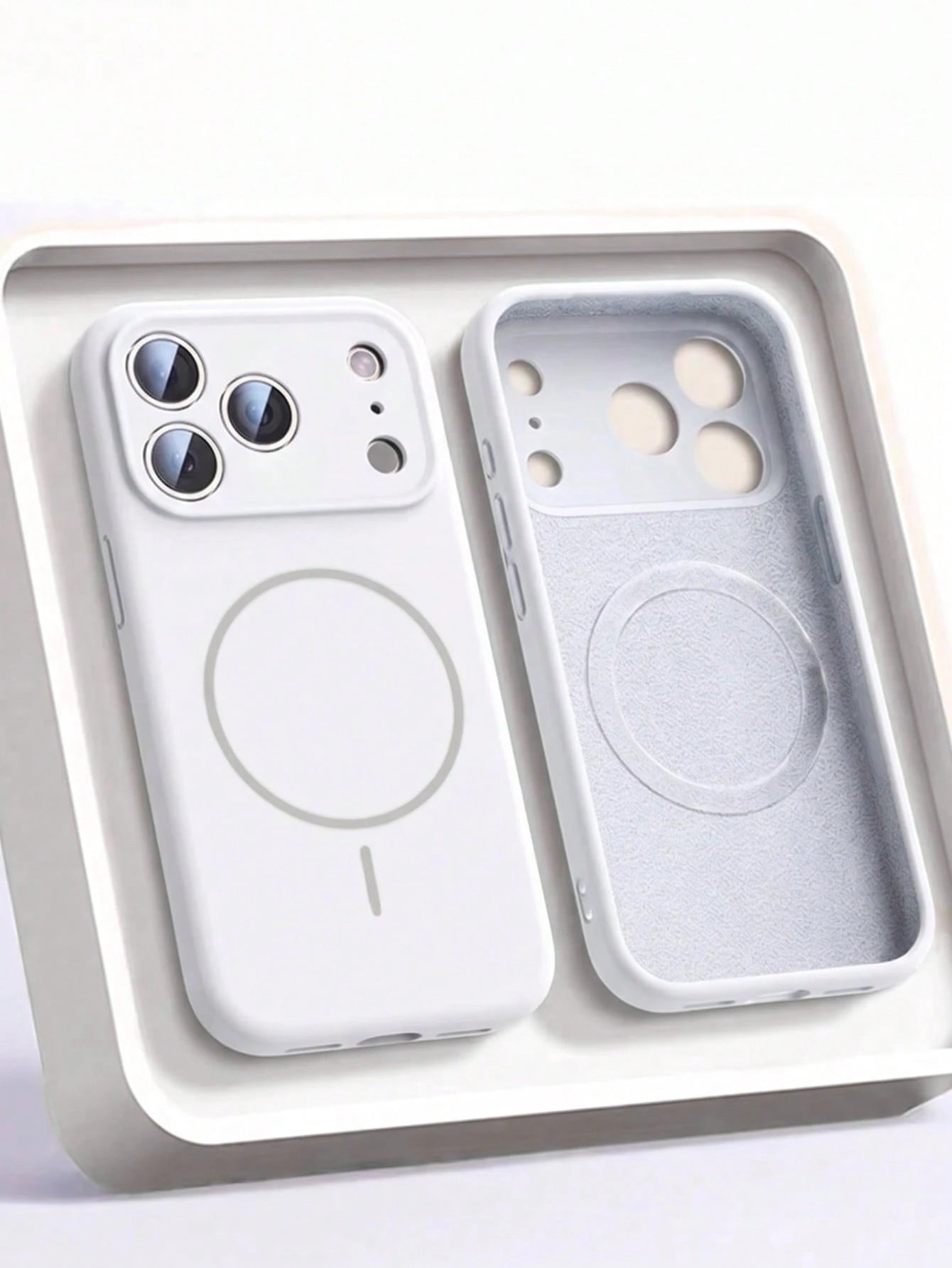 1pc Matte Liquid Silicone Minimalist Magnetic Phone Case, Compatible With IPhone 18 Pro Max 17 AIR 16 15 14 13 12 Pro Max Plus, Supports Wireless Charging, Soft Silicone Back Cover